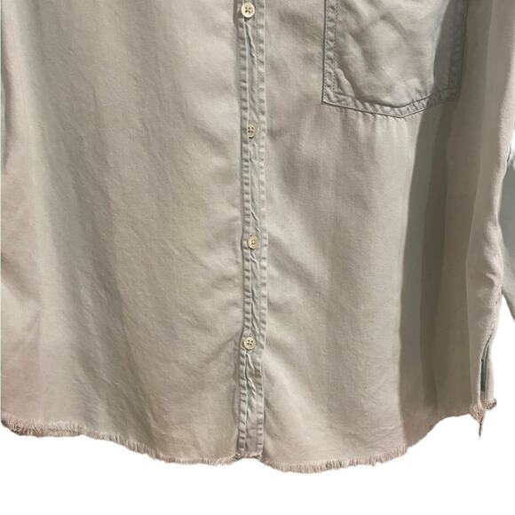 Zara Light Blue Chambray Button Down Shirt Sz M - Picture 3 of 12